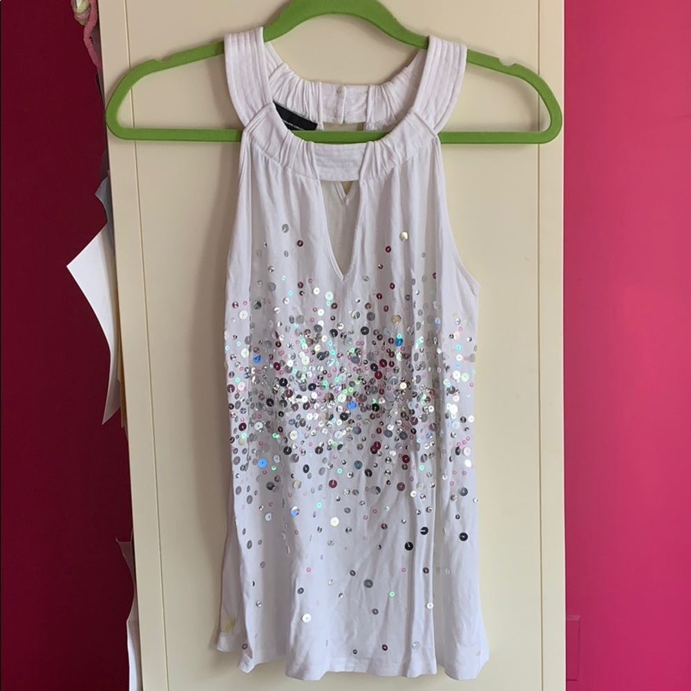 White sparkly tank